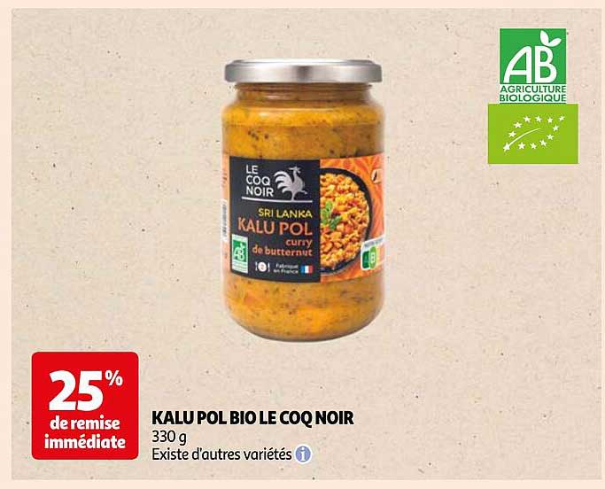 kalu pol bio le coq noir