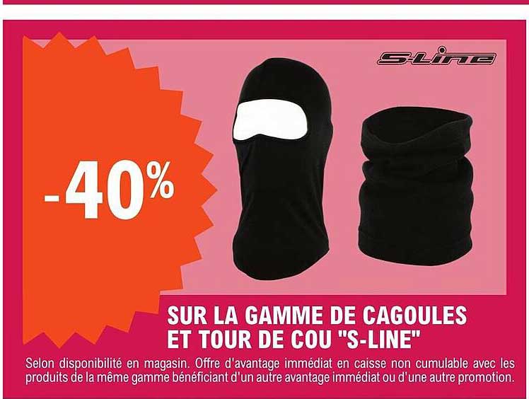 la gamme de cagoules et tour de cou "s-line"