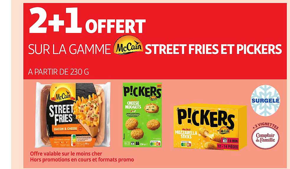 la gamme mc cain street fries et pickers