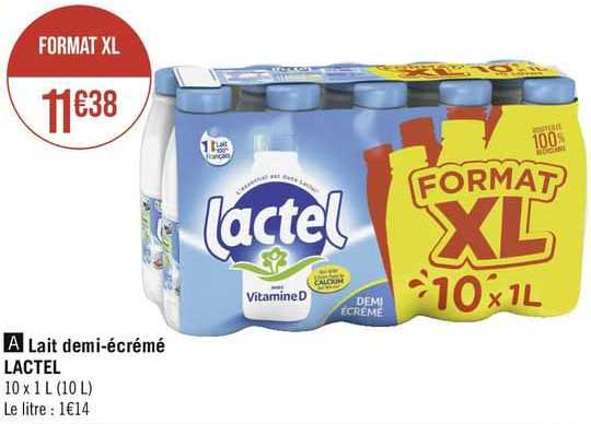lait demi-écrémé lactel