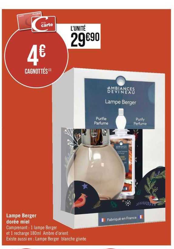 lampe berger dorée miel