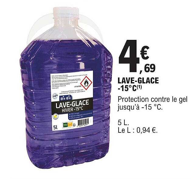 lave-glace -15°c