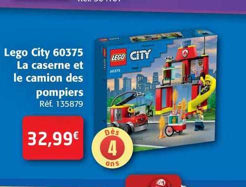 lego city 60375 la caserne et le camion des pompiers