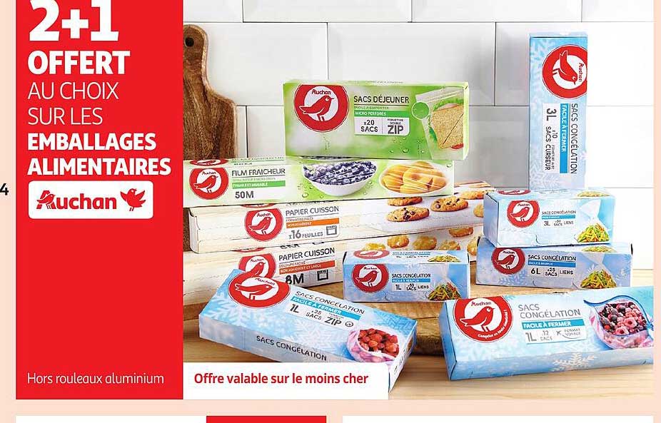 les emballages alimentaires auchan