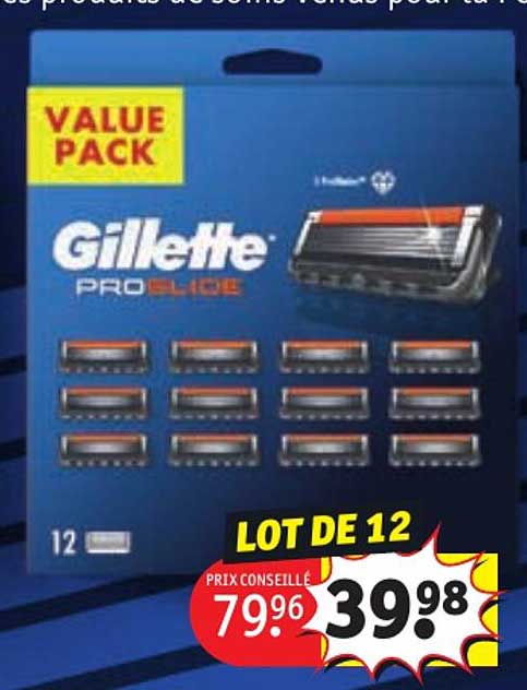 lot de 12 gillette pro glide