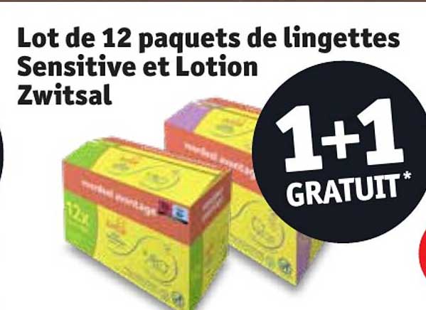 lot de 12 paquets de lingettes sensitive et lotion zwitsal