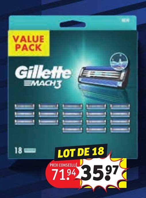 lot de 18 gillette mach 3