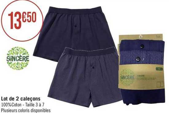 Lot De 2 Caleçons Sincère