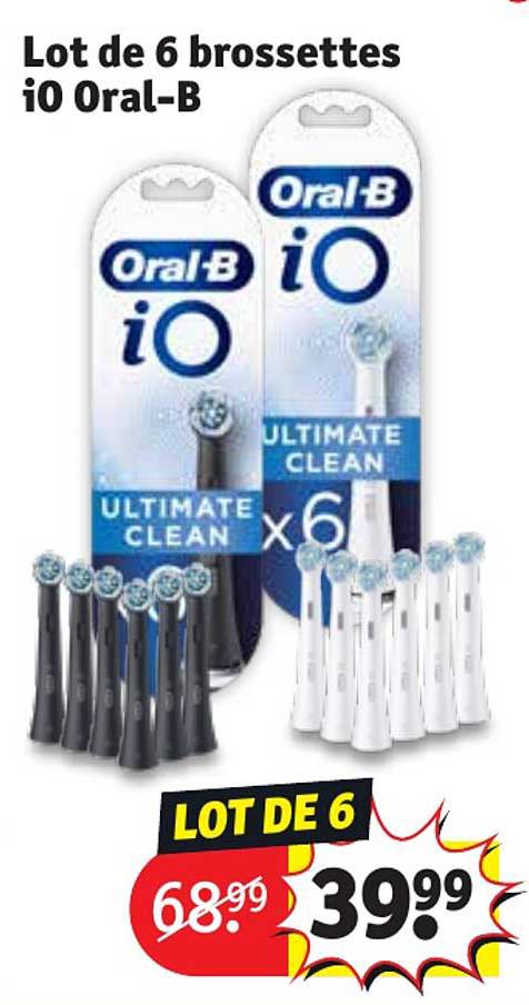 lot de 6 brossettes io oral-b