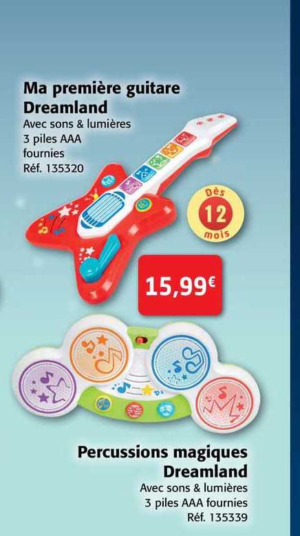 ma première guitare dreamland, percussions magiques dreamland