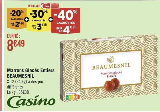 Marrons Glacés Entiers Beaumesnil