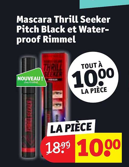 mascara thrill seeker pitch black et waterproof rimmel