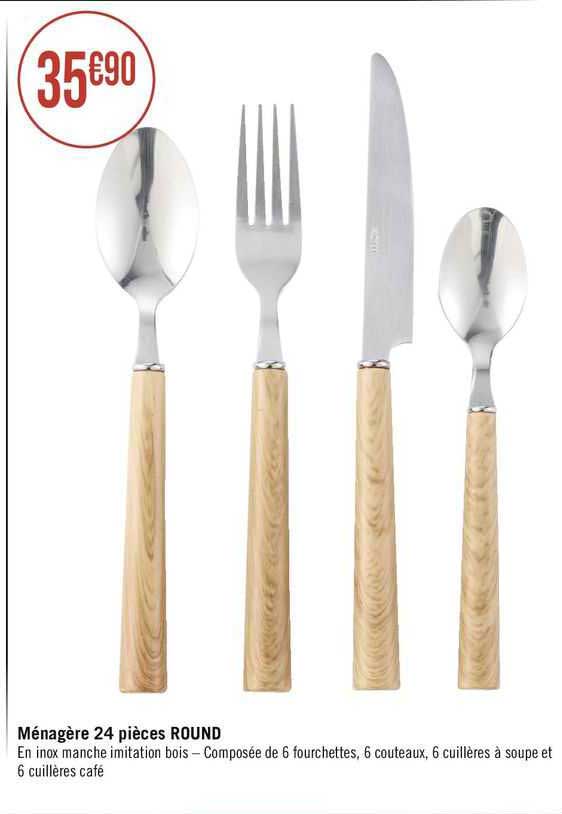 ménagère 24 pièces round