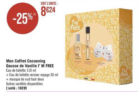 mon coffret cocooning gousse de vanille i'm free