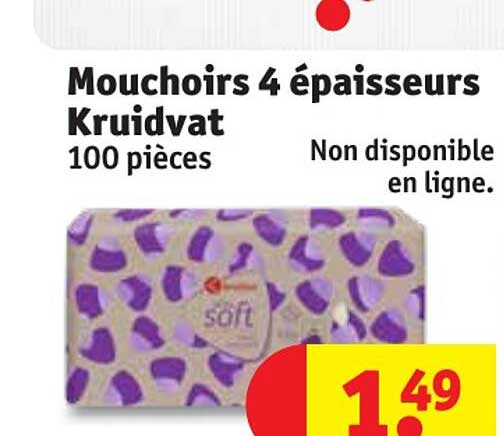 mouchoirs 4 épaisseurs kruidvat