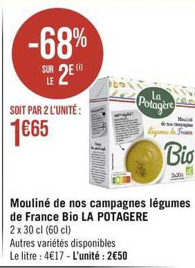 mouliné de nos campagnes légumes de france bio la potagère