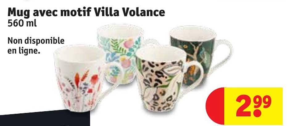 mug avec motif villa volance