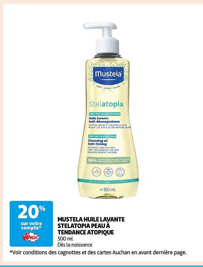 mustela huile lavante stelatopia peau à tendance atopique