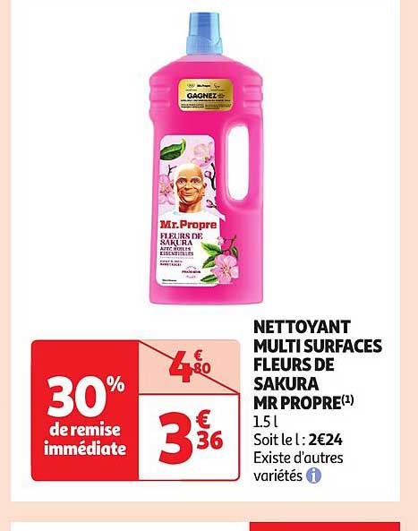 nettoyant multi surfaces fleurs de sakura mr propre