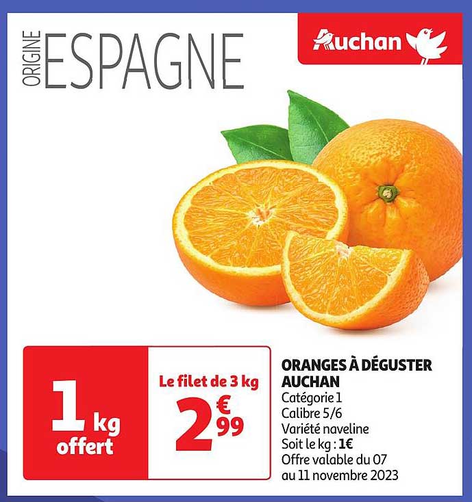 oranges à déguster auchan