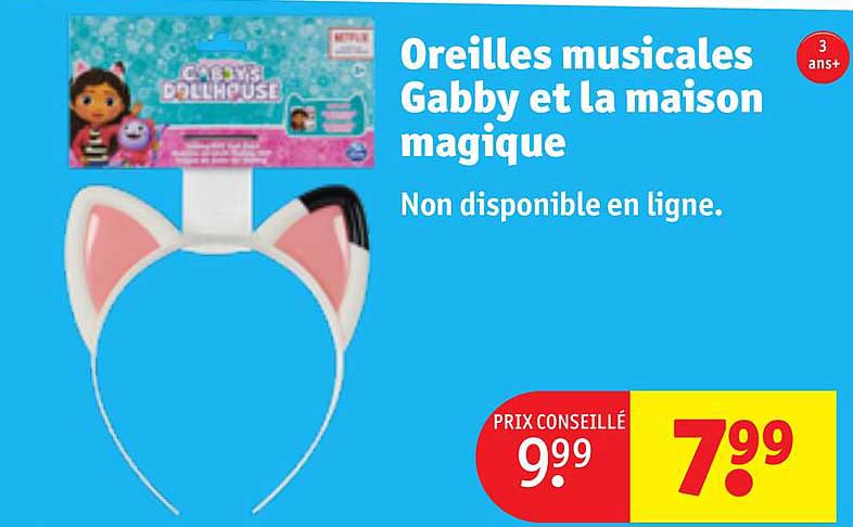 oreilles musicales gabby et la maison magique