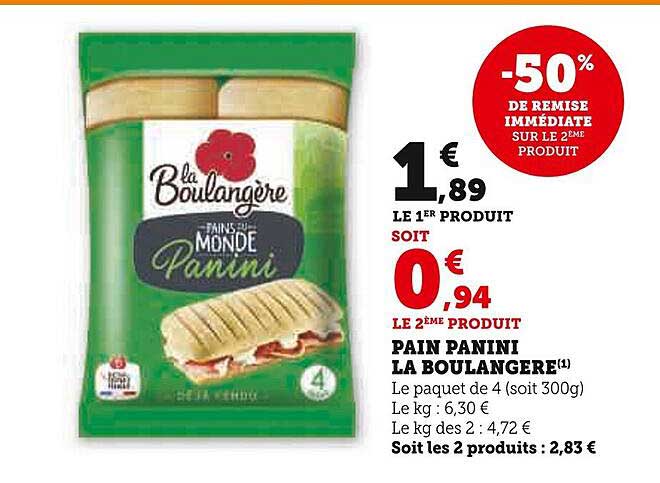 Pain Panini La Boulangère
