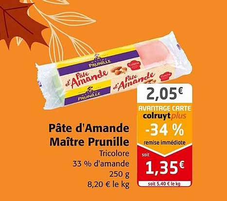 pâte d'amande maître prunille