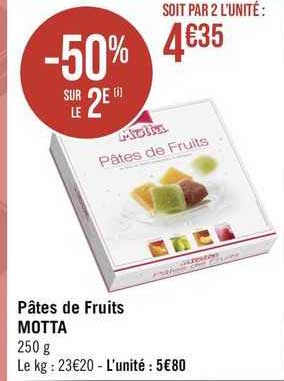 pâtes de fruits motta