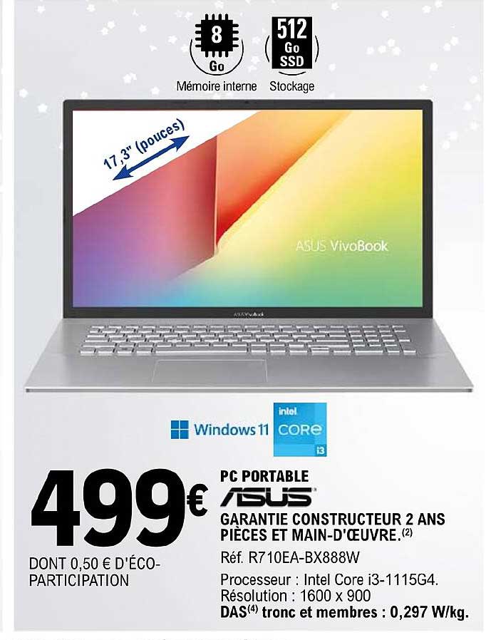 Pc Portable 17,3" Asus