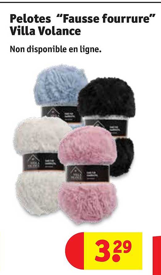 pelotes "fausse fourrure" villa volance