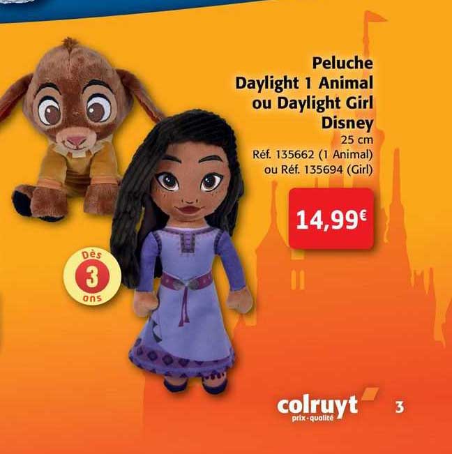 peluche daylight 1 animal ou daylight girl disney
