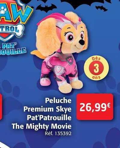 peluche premium skye pat'patrouille the mighty movie