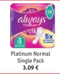 platinum normal single pack always