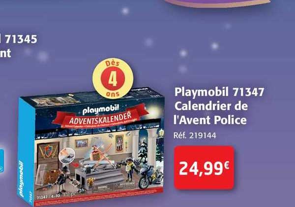 playmobil 71347 calendrier de l'avent police