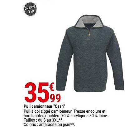 pull camionneur "cash"