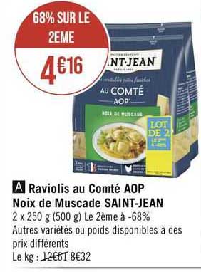 raviolis au comté aop noix de muscade saint-jean