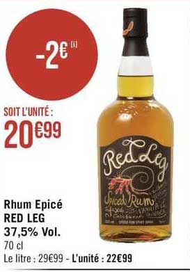 rhum épicé red leg