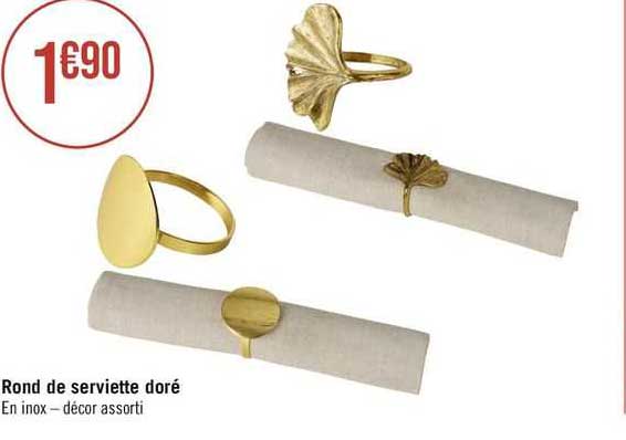Rond De Serviette Doré