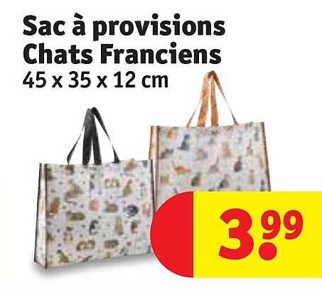 sac à provisions chats franciens
