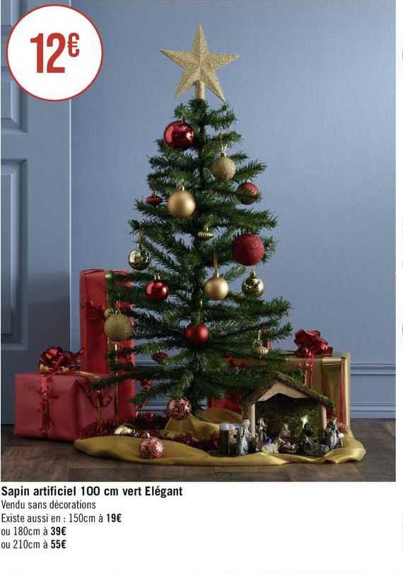 sapin artificiel 100 cm vert élégant