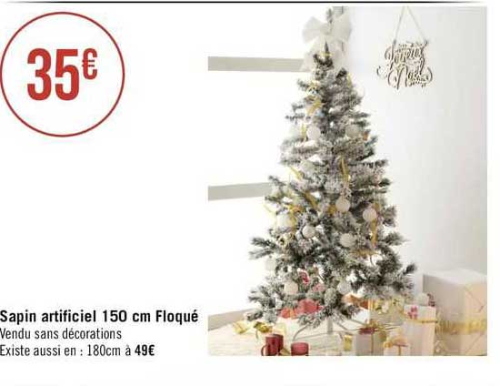 sapin artificiel 150 cm floqué
