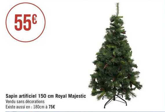 sapin artificiel 150 cm royal majestic