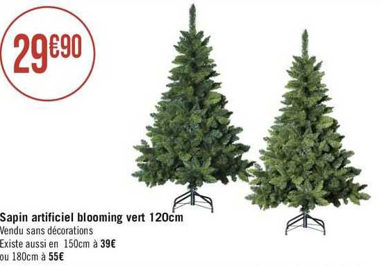 sapin artificiel blooming vert 120 cm