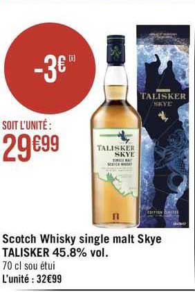 scotch whisky single malt skye talisker 45.8% vol.