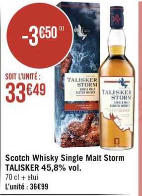 scotch whisky single malt storm talisker 45,8% vol.