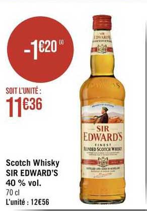 scotch whisky sir edward's 40% vol.