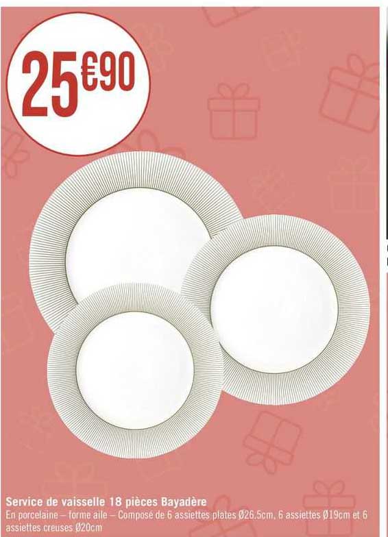 Service De Vaisselle 18 Pièces Bayadère