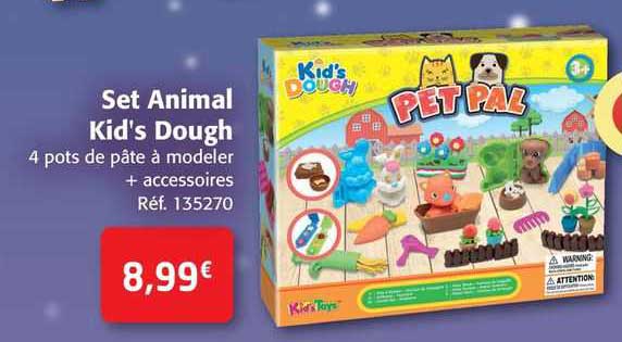 set animal kid's dough