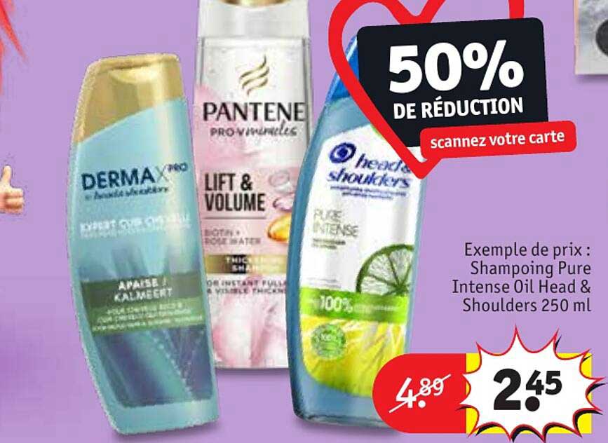 shampoing pure intense oil head & shoulders