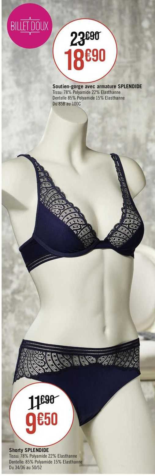 soutien-gorge avec armature splendide, shorty splendide